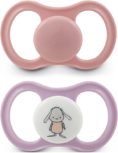 Pacifier Happy Silic 2-Pack, + 4 Month Pink Baby & Maternity Pacifiers & Accessories Pacifiers Multi/patterned Esska