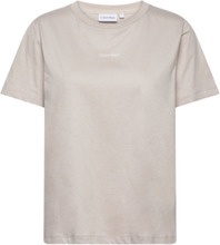 Micro Logo T-Shirt T-shirts & Tops Short-sleeved Grå Calvin Klein*Betinget Tilbud