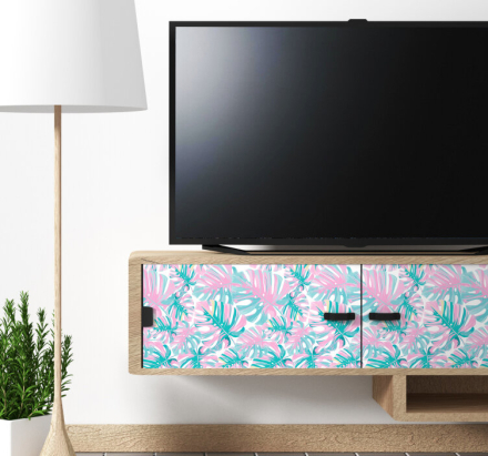 Stickers voor op meubels kleurrijke palmboom bladeren