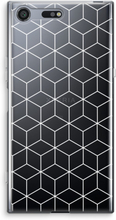 Sony Xperia XZ Premium Transparant Hoesje (Soft) - Zwart-witte kubussen