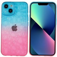For iPhone 13 3D Pebbles Effect Gradient Color Cell Phone Shell Drop-proof Flexible TPU Phone Case