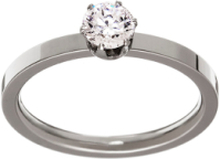 Crown Ring Steel Accessories Kids Jewellery Rings Sølv Edblad*Betinget Tilbud
