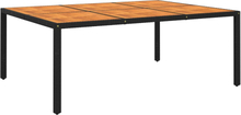 vidaXL Trädgårdsbord 200x150x75 cm akaciaträ och konstrotting svart