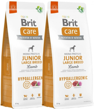 Brit Care Dog Junior Large Breed Hypoallergenic Lamb 2x12 kg