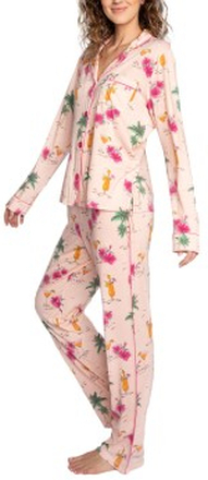 PJ Salvage Playful Prints Pyjama Lysrosa Large Dame