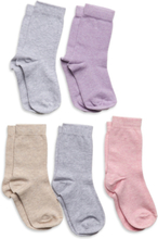 Socks 5P Sg Melange Pastell Sockor Strumpor Multi/patterned Lindex