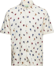 Printed Shirt Shirts Short-sleeved Shirts Creme FUB*Betinget Tilbud