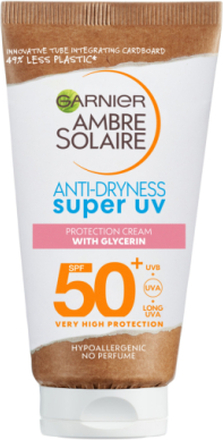 Garnier Ambre Solaire Anti-Dryness Super Uv Spf50+ Solkrem Ansikt Nude Garnier*Betinget Tilbud