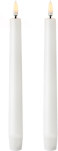 PIFFANY COPENHAGEN - LED kronelys 20,5x2,3 cm 2 stk hvit