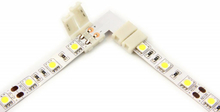 L-Connector voor 5050 en 3528 Witte Led Strips | Soldeervrij