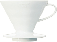 Hario V60-02 Dripper Filterhållare i porslin Vit