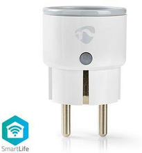Nedis SmartLife Smart Plug | Wi-Fi | Strömmätare | 2500 W | Jordad kontakt / Typ F (CEE 7/7) | -10 - 40 °C | Android- / IOS | Vit