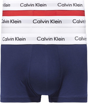 Calvin Klein 3-pack boxershorts trunk low rise wit/blauw/rood
