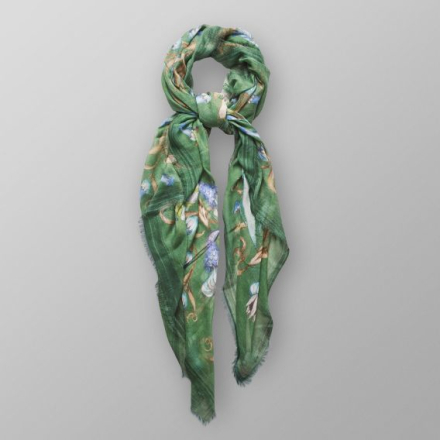 Eton Grön foulardscarf med condanasmönster
