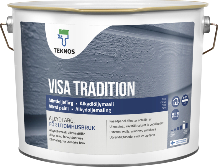 Målarfärg Teknos Visa Tradition Vit Utomhus 10L
