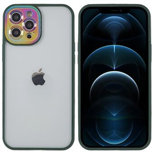 For iPhone 12 Pro Max Precise Cutout Hard PC + Soft TPU Phone Case with Colorful Metal Camera Lens