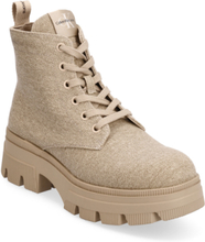 Chunky Combat Laceup Boot Co Shoes Boots Ankle Boots Laced Boots Calvin Klein