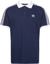 3-Stripe Polo Knitwear Short Sleeve Knitted Polos Marineblå Adidas Originals*Betinget Tilbud