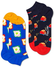Happy socks 2P Toast Low Sock Blau Baumwolle Gr 41/46