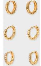 Muli Collection - Örhängen - Guld - 3-Pack Mini Huggie Hoops - Smycken - Earrings