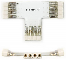 T-Connector Female 4 Pin voor 10mm RGB Led Strips
