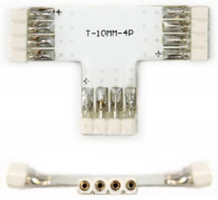 T-Connector Female 4 Pin voor 10mm RGB Led Strips