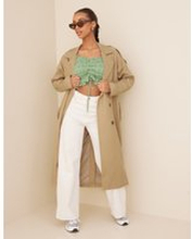 Selected Femme - Jackor - Cornstalk - Slfnew Bren Ls Trench Coat B Noos - Jackor & Kappor - Jackets