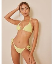 Missguided - Bikinitrosor - Lemon - Towelling Tie Side Bikini Bottom - Bikinis