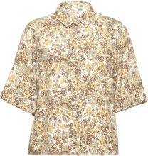 Objrasmine 2/4 Top Pb11 .C Tops Shirts Short-sleeved Multi/patterned Object