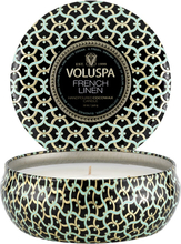 Voluspa 3-Wick Tin Candle French Linen - 340 g