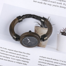 BEWELL ZS-W151A Frauen Holz Uhr Quarzwerk Vintage Casual Armband Armreif Armbanduhr