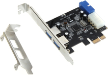 SuperSpeed 2-Port USB 3.0 PCI-E PCI Express 19-polig-USB3.0 4-poligen IDE-Anschluss Low-Profile