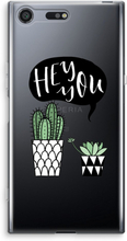 Sony Xperia XZ Premium Transparant Hoesje (Soft) - Hey you cactus