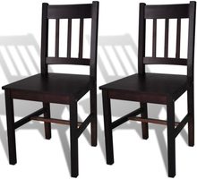 vidaXL Ruokapöydän tuolit 2 kpl tummanruskea mänty