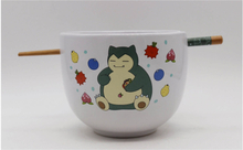 Pokémon Snorlax Relaxing 20oz Ceramic Ramen Bowl with Chopsticks