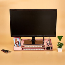 Große Größe Monitor Riser Stand Holz Veranstalter Datei Schreibwaren Halter für Büro Schreibtische Schule Hause
