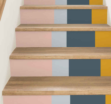 stickers voor trap Moderne kleuren blokken ontwerp