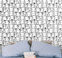 Slaapkamer behang Schattige honden patroon