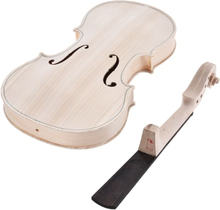 DIY 4/4 Full Size Natürliche Massivholz Akustische Violine Geige Kit Fichtende Ahorn Zurück Neck Ebenholz Griffbrett Zubehör Saitenhalter