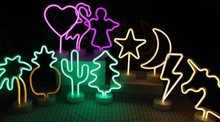 Flamingo / Kaktus / Mond / Herz / Engel / Star / Lightning Leuchtreklame LED-Licht mit Halter Basis für Party Supplies Removable Home Tischdekoration Lampe für Kinderzimmer Stil 1