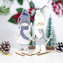 Weihnachtsdekoration Ski Dolls Weihnachtsbaum Ornamente Mini Schneemann Wolle Puppe