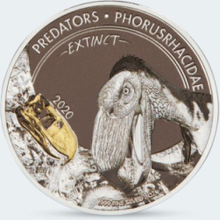 Sammlermünzen Reppa Silberunze Predator Phorusrhacidae