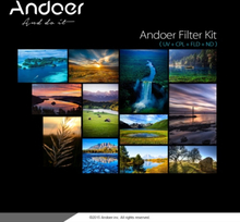 Andoer 77mm UV + CPL + FLD + ND(ND2 ND4 ND8) Fotografie Filter Kit Set UV Circular Polfilter fluoreszierende Graufilter Filter für Canon Nikon Sony Pentax DSLR-Kameras