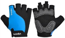 BOODUN 2111418 Half Finger Absorbing Padded Cycling Gloves Magic Tape Quick Taking-Off Design Road B