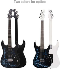 Dual Dual Tonabnehmer e-Gitarre Basswood Body Rosewood Fingerboard Cool Lightning Design mit Gig Bag Picks Armband für Anfänger