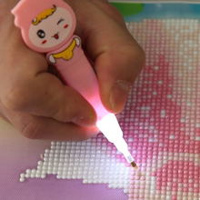 5D DIY Diamant Malerei Werkzeug Leuchtende Bohrer Pen Owl Muster Licht Klar Punkt Bohrer Diamant Stickerei