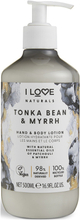 I Love Naturals Hand & Body Lotion Tonka Bean & Myrrh Beauty WOMEN Skin Care Hand Care Hand Cream Nude I LOVE*Betinget Tilbud