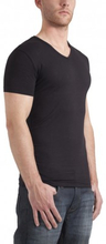 Garage T-Shirt V-neck Slimfit Black Stretch (art 0202)