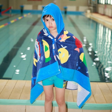 Kinder mit Kapuze Badetuch Decke Baumwolle Super saugfähigen Cute Catoon Bad Schwimmen Pool Handtuch Cape Mantel Boy Girl Brown Haar Meerjungfrau