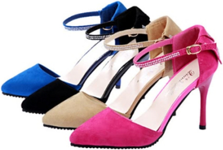 Fashion Damen Sommer eintaucht Spitzer Toe niedrige Vamp flache Sohle Schuhe Sandals royalblau